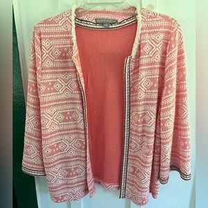 Valerie Stevens Cardigan Size L with Alfred Dunner Short Sleeve Top Size M
